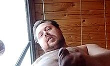 Overwhelmed By Desire, A Russian Gay Man Masturbates And Savors His Own Cum In An Intense Facial Moment.