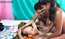 Amateur Bengali teen in hot threesome with big cocks! 🔥