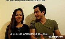 Smoking hot gf sucks her boyfriend's big cock then rides him.