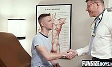 Hot teen 18+ patient gets drilled by massive cock doctor during rough anal ultrasound!