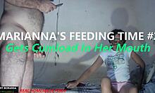 Marianna gets huge cumload in her mouth at home 😋