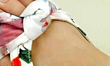 super hot petite teen masturbates on sofa during casting interview with creampie and anal