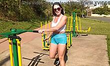 vadia gostosa shows off in public walking city showing tits paying blowjob taking cum street