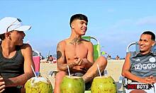 Fucking our friend with monster cock pov!