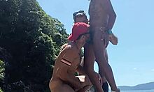 Orgy With Native Fishermen On Lovers' Beach Rocks!