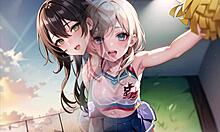 hot anime cheerleader motivating you transparent cloth with pussy masturbation asmr sound