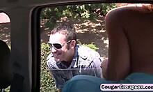 cougars demand intense action from young stud in wild group session