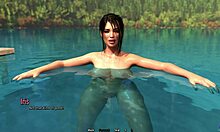 Crazy Step Sister Swimming Naked In Forest And Got Caught