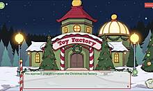 naughty elf surprises sexy santa wife in xmas hentai game