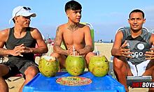 Fucking our friend with monster cock pov!