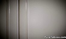 Facialized petite babe rides and gets handjob in group gangbang.