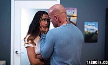 poor hesitant teen kiarra kai, can you handle your evil stepdad derrick pierce?