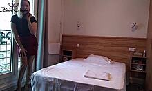 Babe with big ass fucks lover hard. She deepthroats for oral creampie.