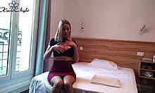 Babe with big ass fucks lover hard. She deepthroats for oral creampie.