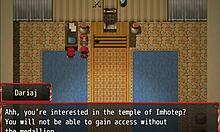 The nun gets her first blowjob and facial in this harem hentai