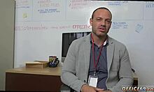 Teen gives first blowjob to gay tailor