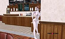 Hey, check this cute teen in 3D hentai poses!