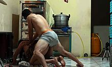 Bakery milf invites neighbor for Halloween fun fucking!