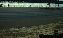 extreme outdoor fun with a young fuck doll in front of strangers for a wild pov