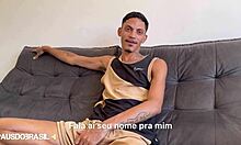 Novinho dotado showing off his big cock