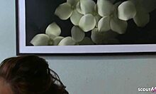 Asian Masseuse in Pink Nylon Stockings Fucked by Fat Cock Client