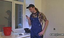 Skint guy watches buddy slam his ex-girlfriend for cash in hot threesome