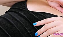 Blonde teen massage turns to cum and anal on sofa