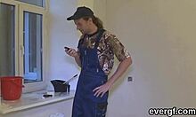 Skint guy watches buddy slam his ex-girlfriend for cash in hot threesome