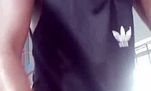 two young guys exchange looks at gym then black guy fucks unknown girl cumming inside