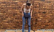 tattooed slut pissing messy indoors and outdoors, naked or clothed