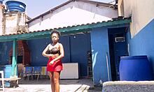 Girl DANCES NAKED in BACKYARD