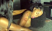 fucking my petite black bestfriend with a strapon