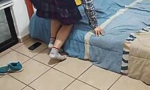 Boss fucks me doggy while cleaning