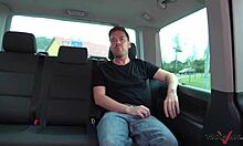 Alluring blonde PICKED-UP and DRILLED HARD in a public van