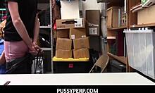 pussyperp - hot milf krissy lynn overpowers young thief in shop.