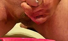 Me cumming and swallowing it all