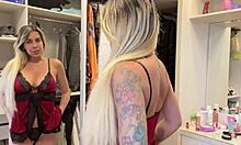 Trying on provocative lingerie for my content site