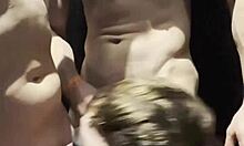 Brutal Orgy with Anal and Swallowing in Nightclub Bathroom