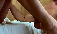 Malena delivers an epic blowjob before sauna pounding with Christian.