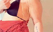 Hot Blonde Feels Erotic Domination While Dancing In Crotchless Panties