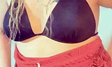 Hot Blonde Feels Erotic Domination While Dancing In Crotchless Panties