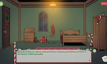 Femboy Surprises Santa Elf with Cumshot