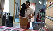 Peruvian teen Sofia in amateur interview and casting session