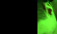 Amateur Luna with tattoos and pierced nipples gives blowjob to old man