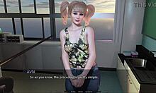 blonde bbw gets fucked while big tits lactate in 3d porn game