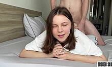 She Drains Her Boyfriend’s Best Friend’s Balls in Wild Bedroom Action