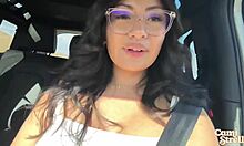 Latina Squirts Hard During Public Outdoor Car Sex