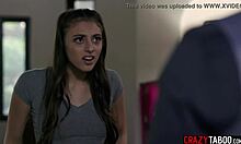 Stepfather Spanks Petite Stepdaughter's Small Tits Before Anal Gaping Her Tight Ass