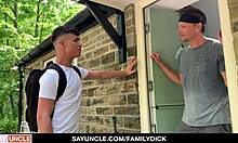 stepson massages stepdads sensitive areas with kendrick thomas james keresford