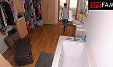 Stepsis Horny for Stepbros Cock After Caught Naked!